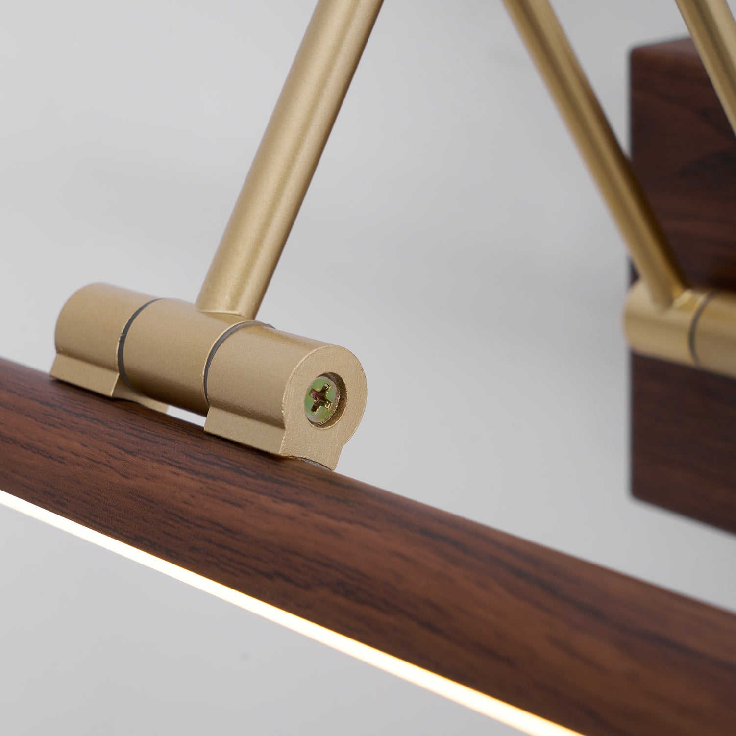 Walnut Color Linear Adjustable Wall Light-Neutral Decor
