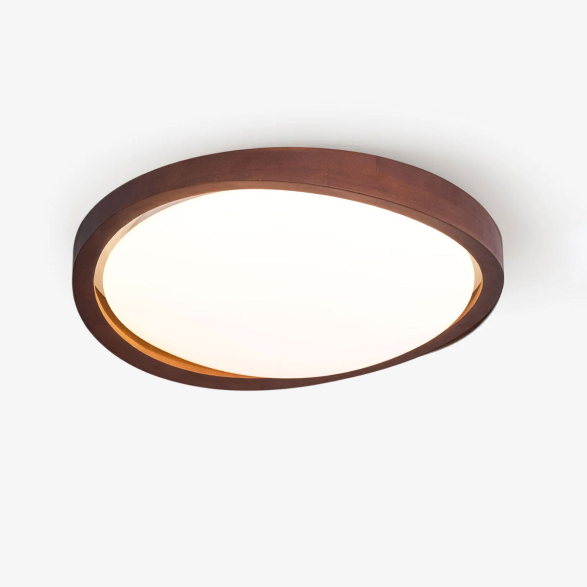 Walnut Curved Edge Ceiling Light-Neutral Decor