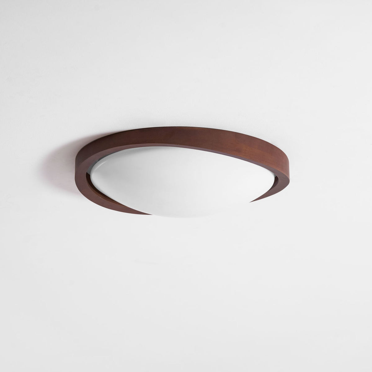 Walnut Curved Edge Ceiling Light-Neutral Decor