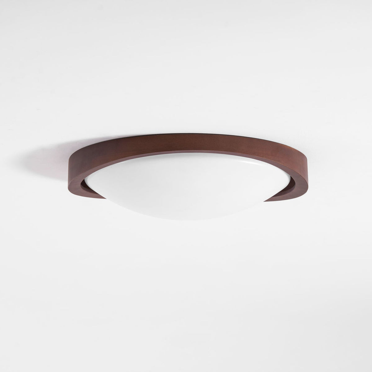 Walnut Curved Edge Ceiling Light-Neutral Decor