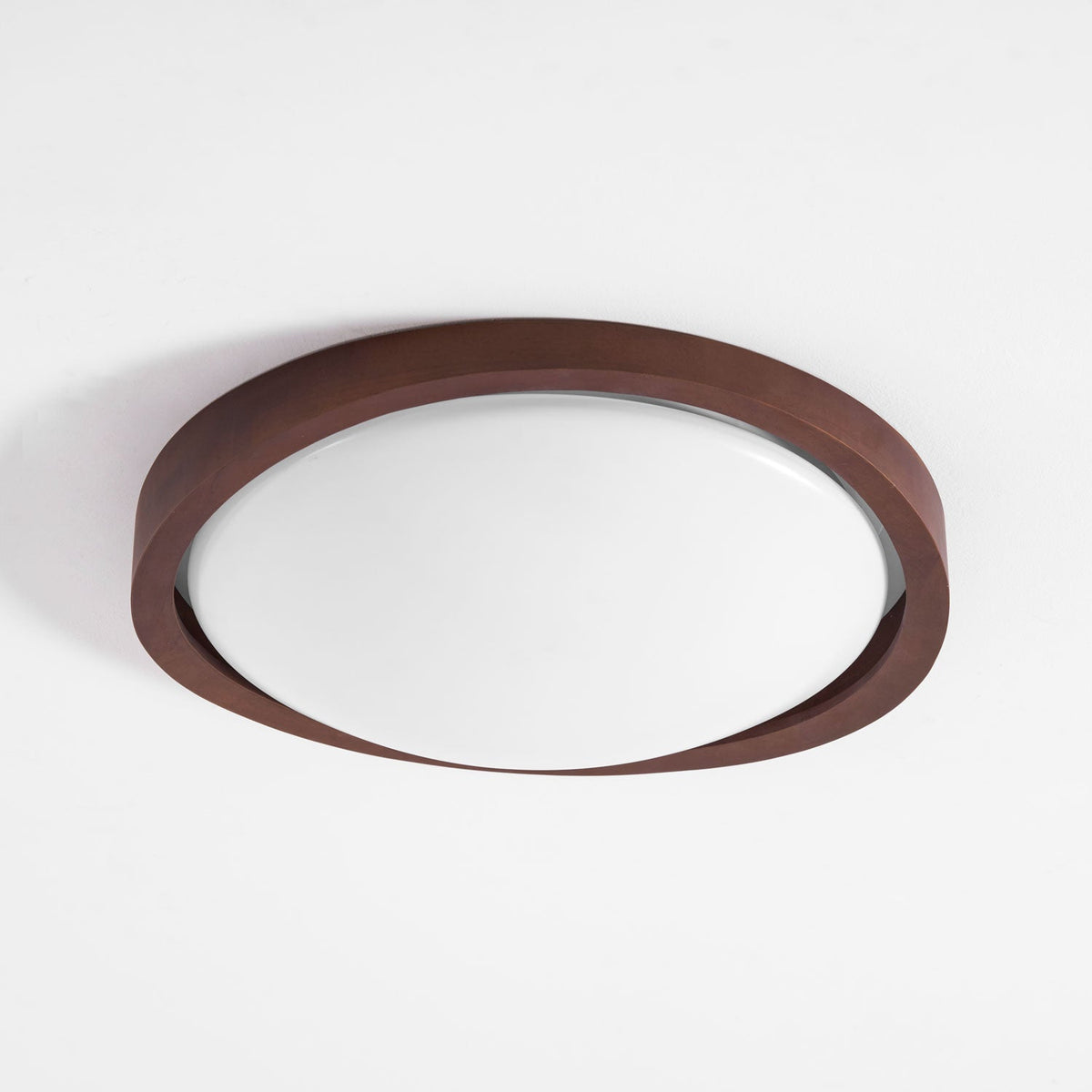 Walnut Curved Edge Ceiling Light-Neutral Decor