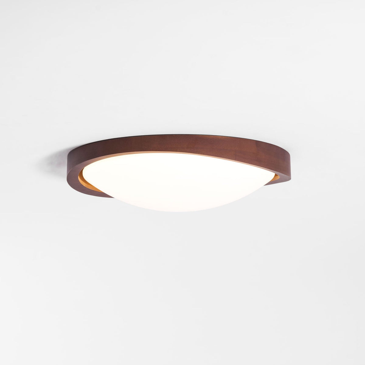 Walnut Curved Edge Ceiling Light-Neutral Decor