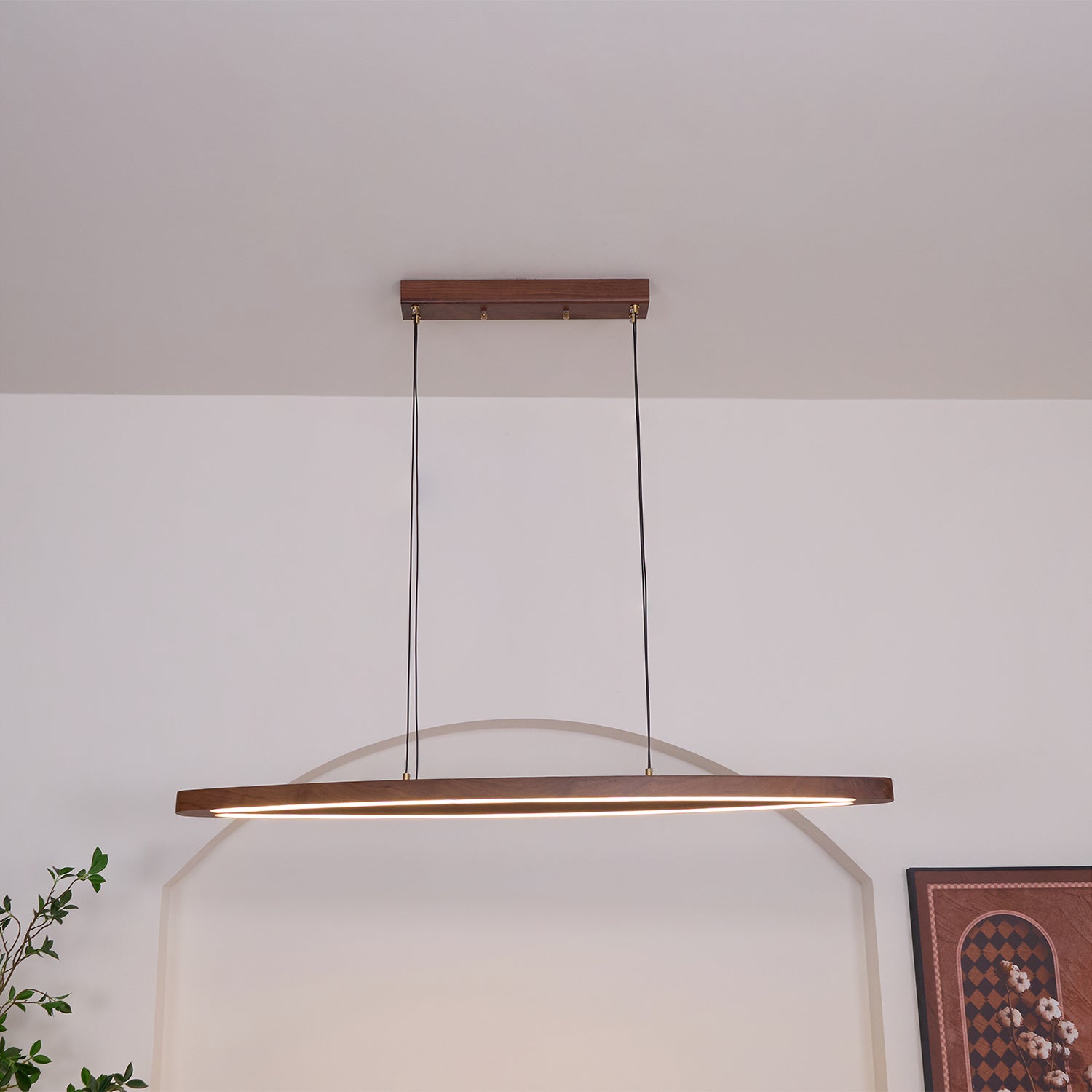 Hylan Wood Minimalist Pendant Lamp-Neutral Decor