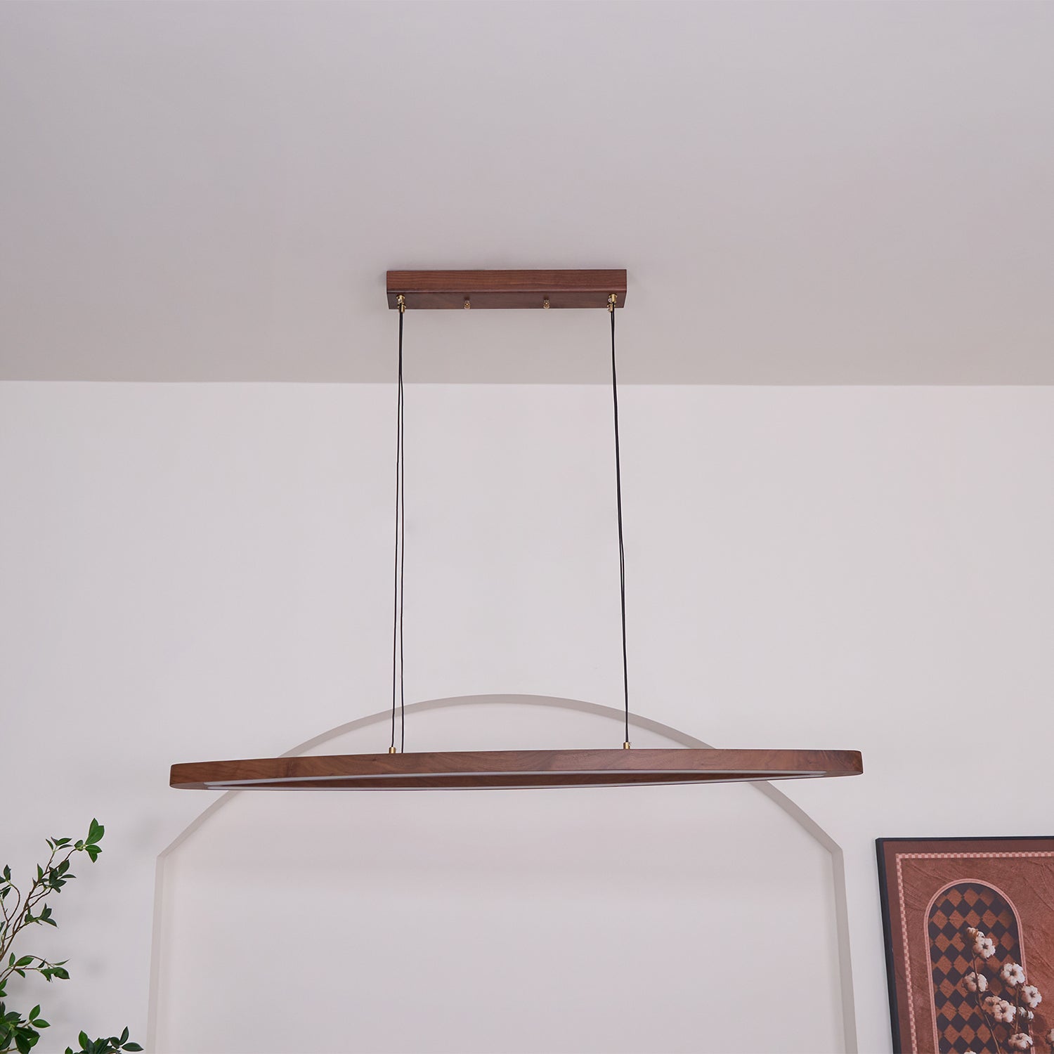 Hylan Wood Minimalist Pendant Lamp-Neutral Decor