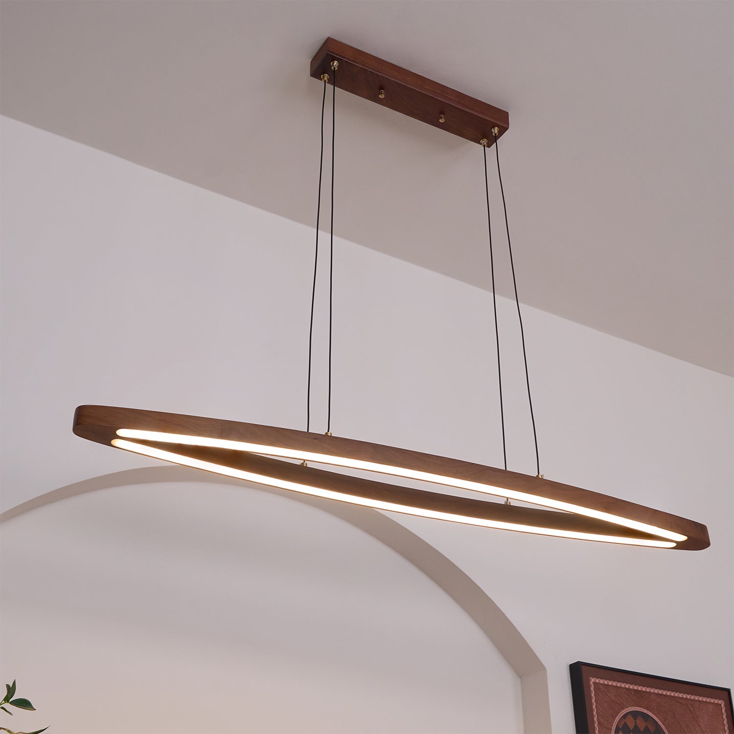 Hylan Wood Minimalist Pendant Lamp-Neutral Decor