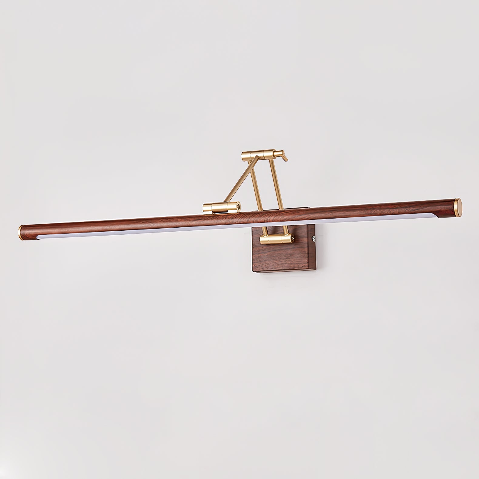Elvoro Wall Light Walnut Color Linear Adjustable-Neutral Decor