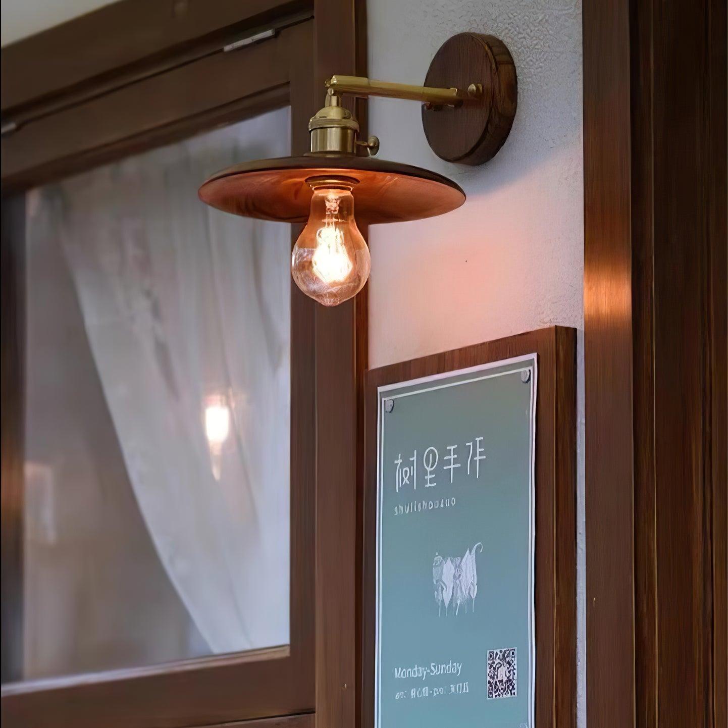 Kevelo Brass Rustic Wall Lamp-Neutral Decor
