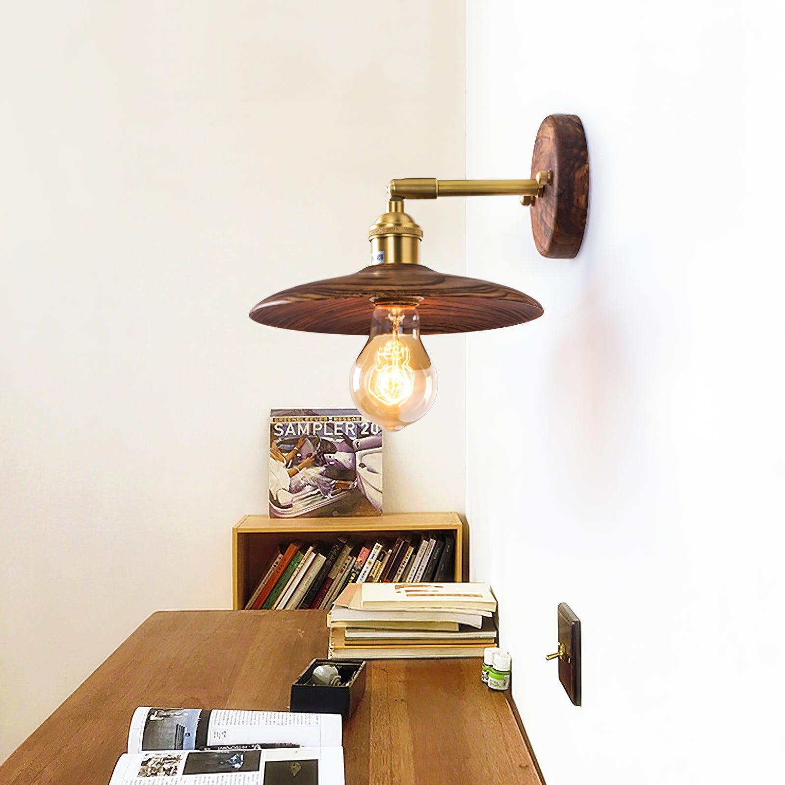 Kevelo Brass Rustic Wall Lamp-Neutral Decor