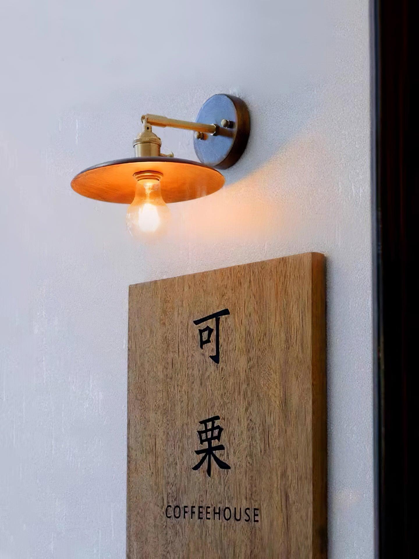 Kevelo Brass Rustic Wall Lamp-Neutral Decor