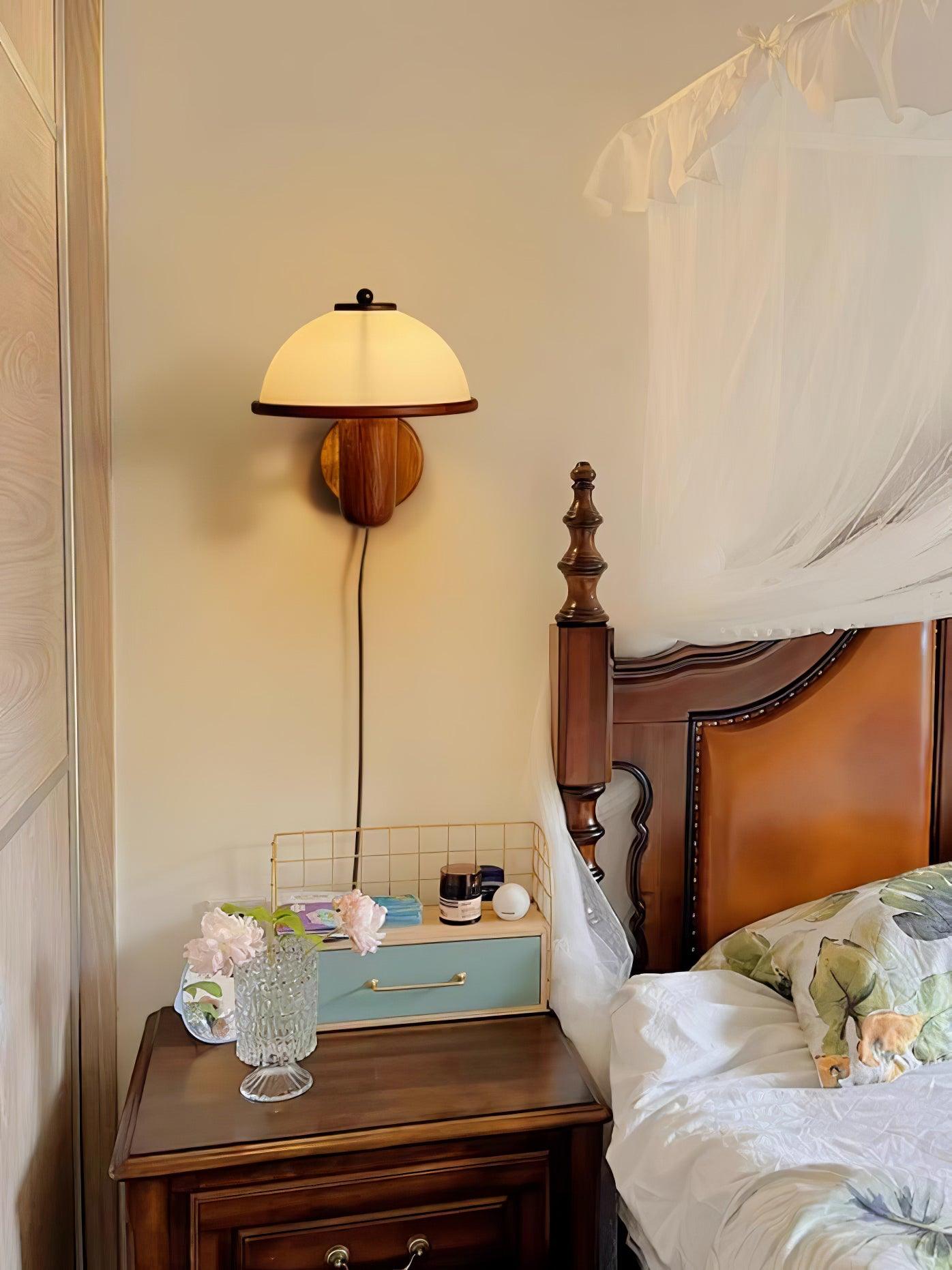 Lustra Wall Lamp Mushroom Wood-Neutral Decor