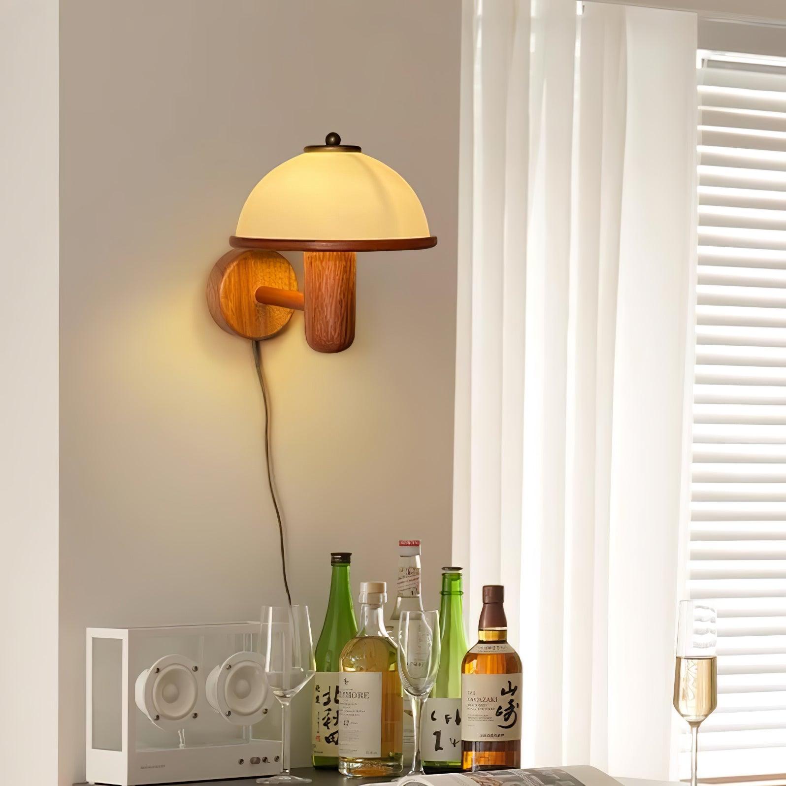 Lustra Wall Lamp Mushroom Wood-Neutral Decor