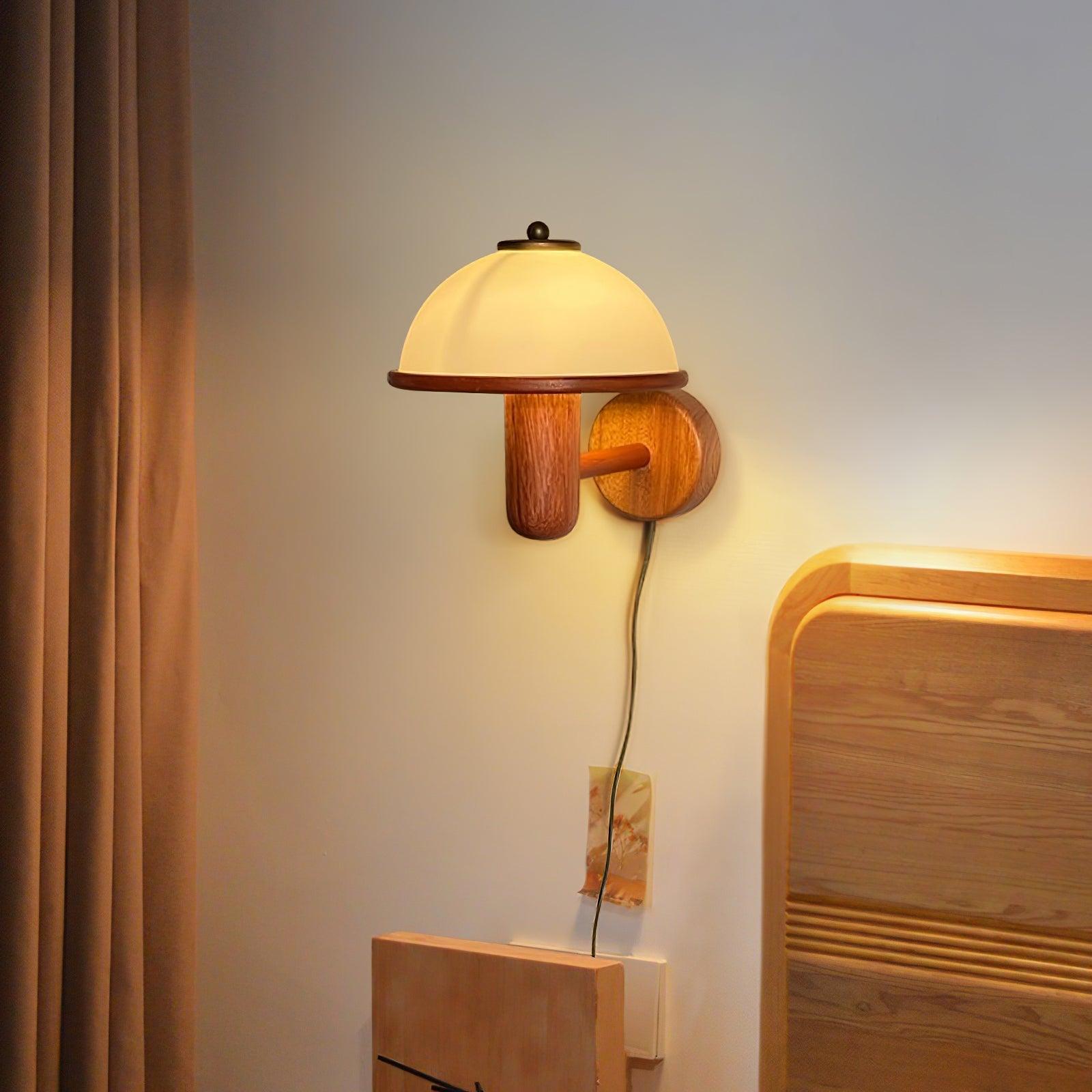 Lustra Wall Lamp Mushroom Wood Oak-Neutral Decor