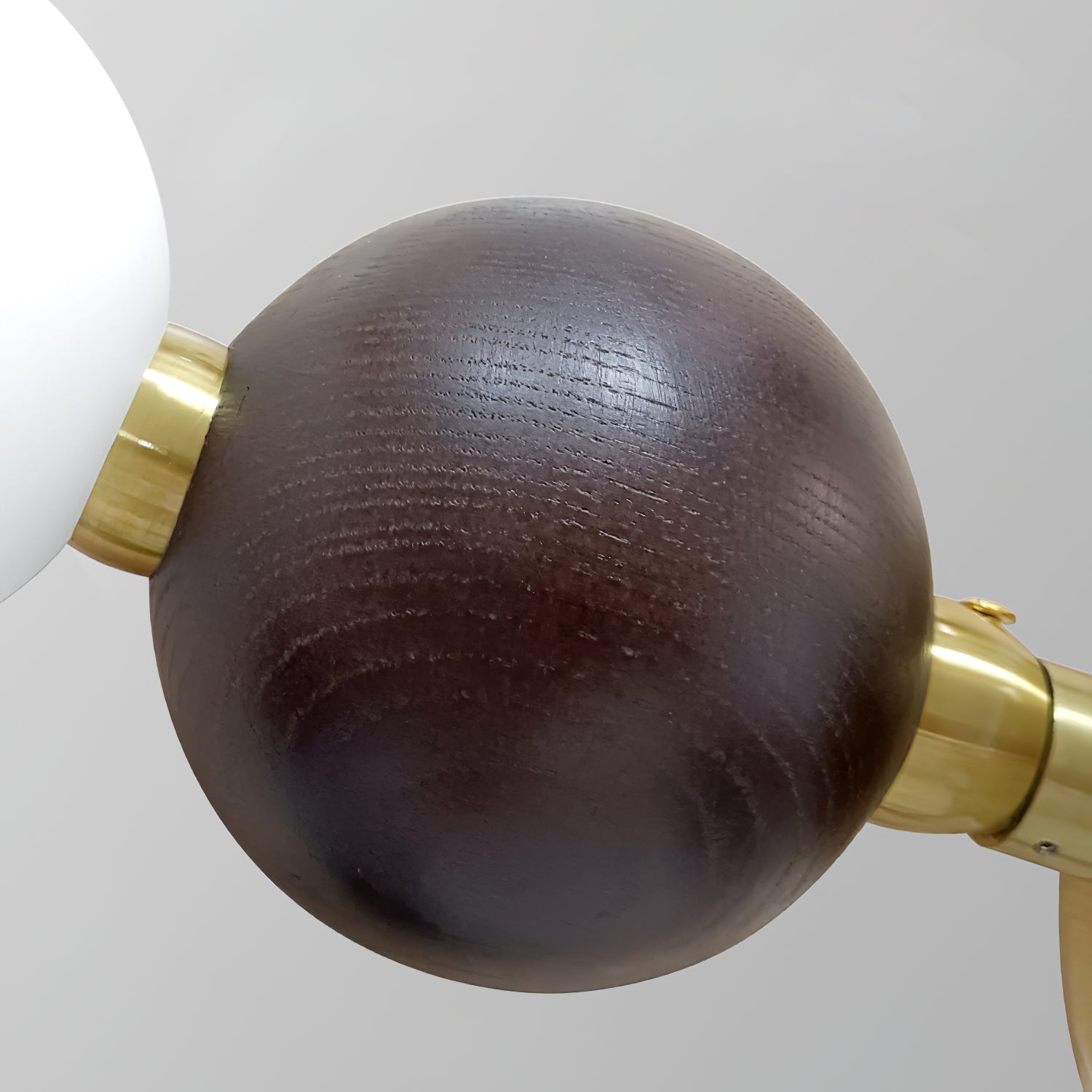 Aurora Chandelier Walnut Bead Necklace-Neutral Decor