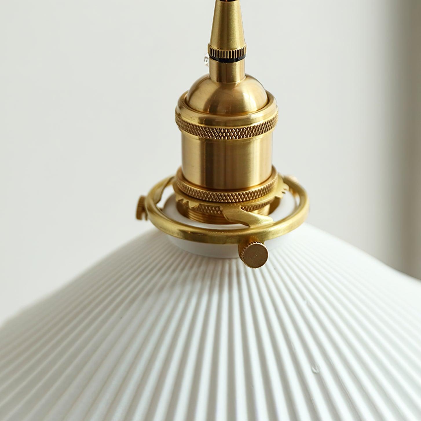 Esviel Nordic Art Swing Arm Walnut Ceramic Wall Light-Neutral Decor