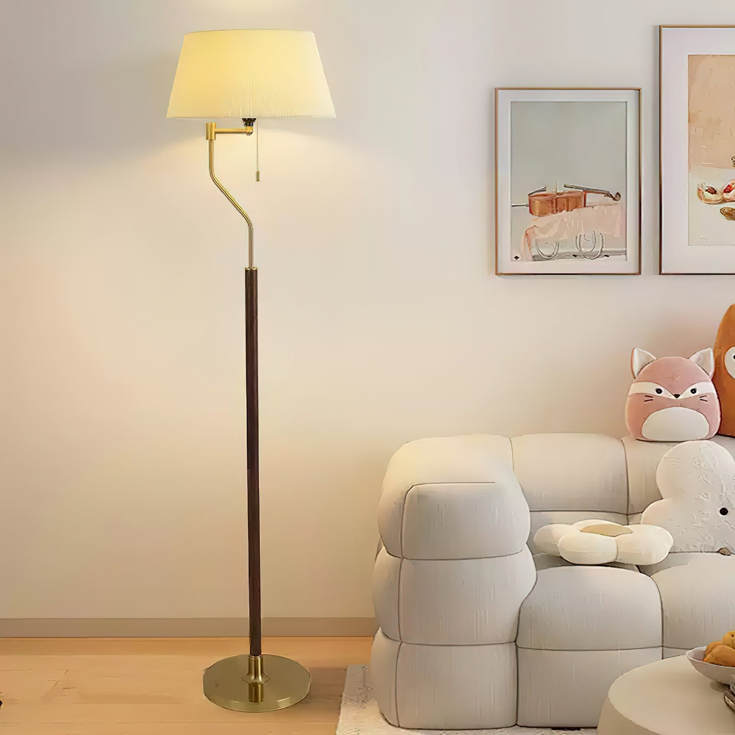 Orin Walnut Whisper Floor Lamp-Neutral Decor