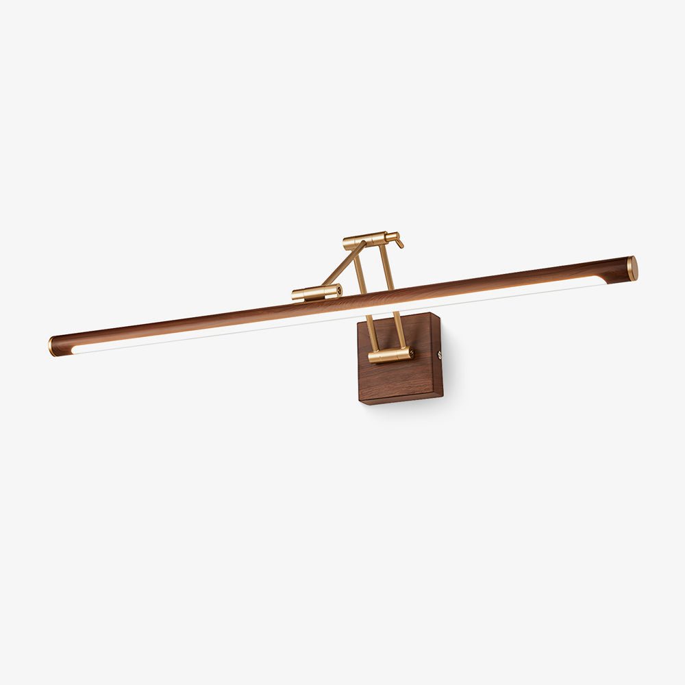 Elvoro Wall Light Walnut Color Linear Adjustable-Neutral Decor