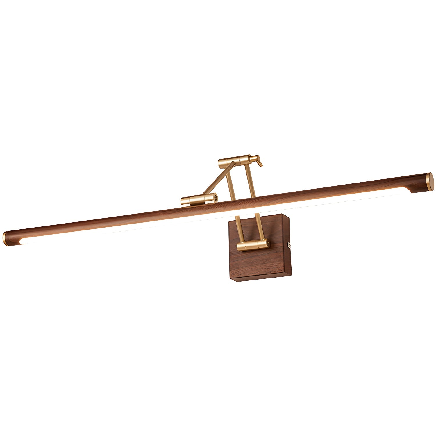 Elvoro Wall Light Walnut Color Linear Adjustable-Neutral Decor
