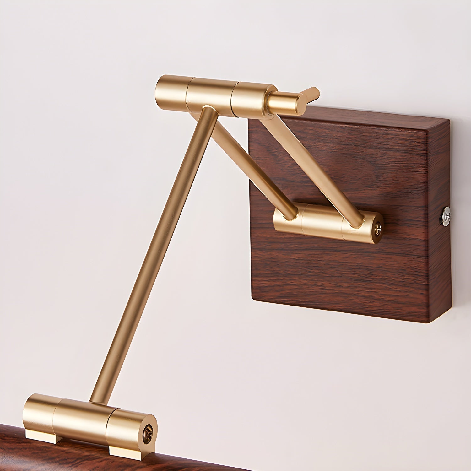 Elvoro Wall Light Walnut Color Linear Adjustable-Neutral Decor