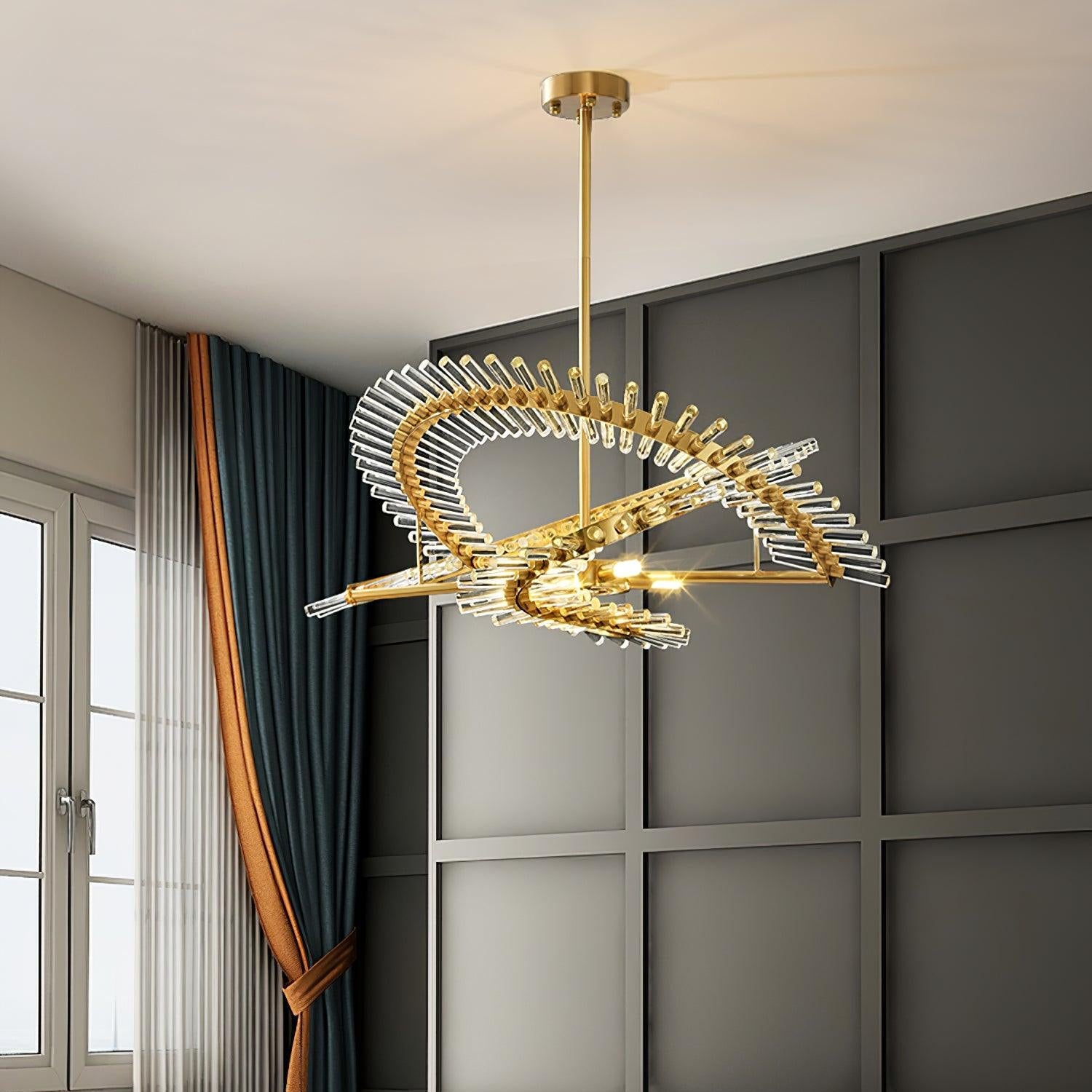 Amara Glass Chandelier Light-Neutral Decor