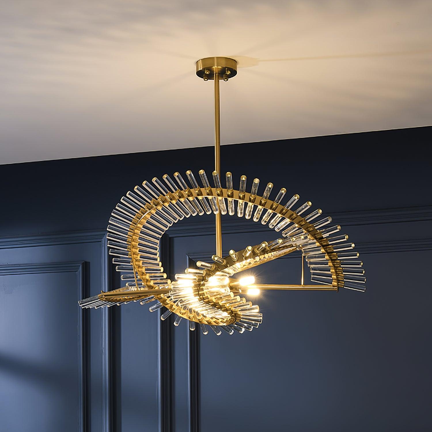 Amara Glass Chandelier Light-Neutral Decor