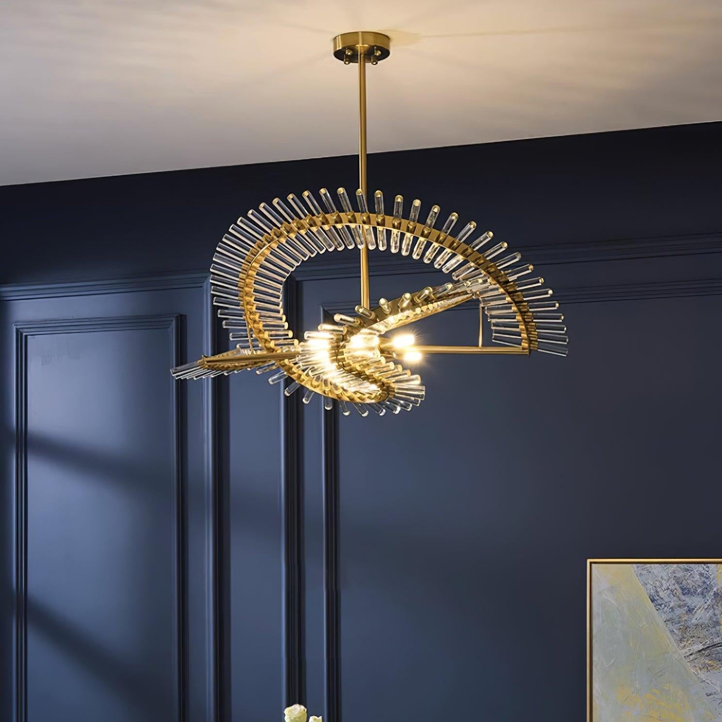 Amara Glass Chandelier Light-Neutral Decor