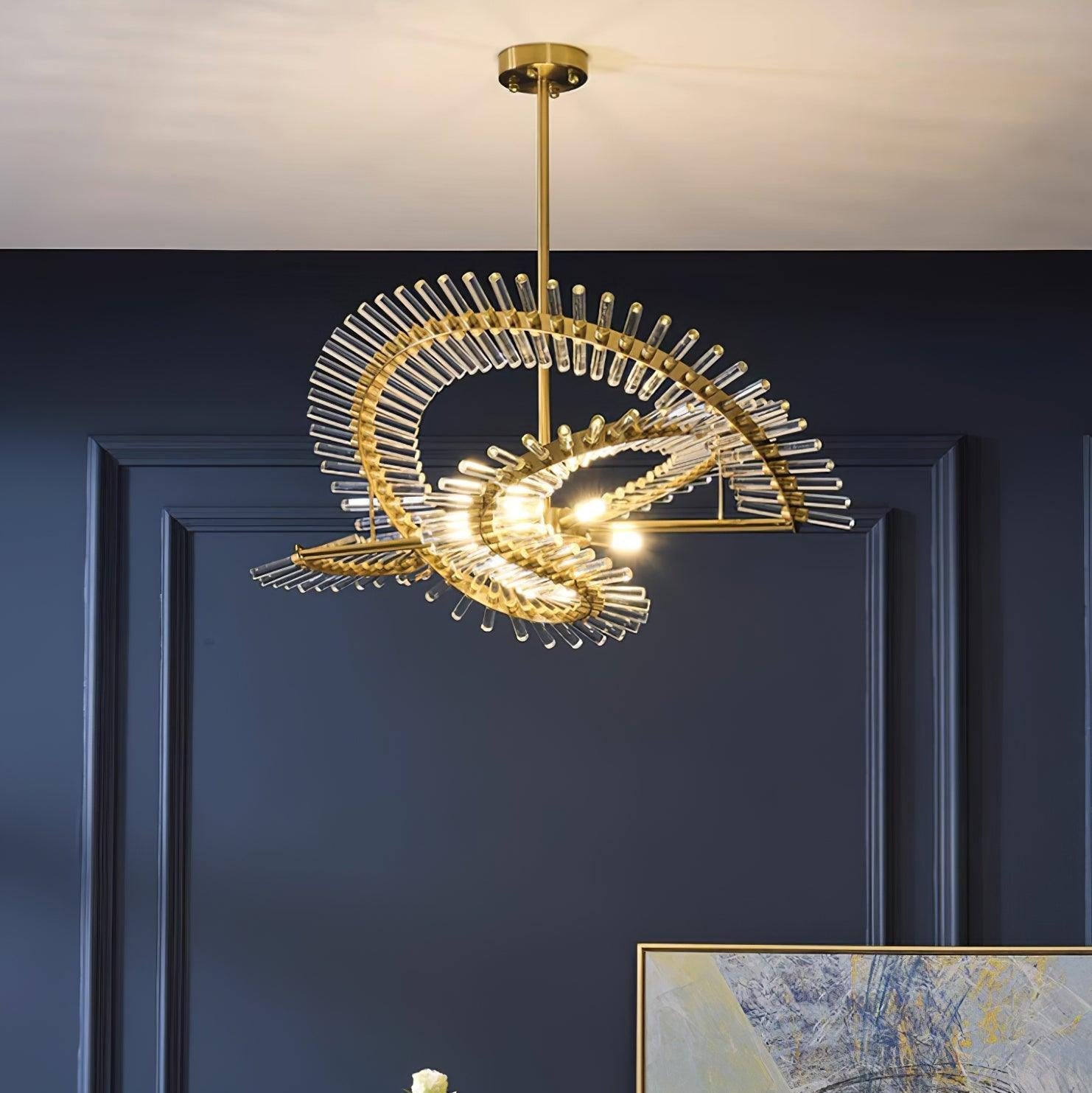 Amara Glass Chandelier Light-Neutral Decor
