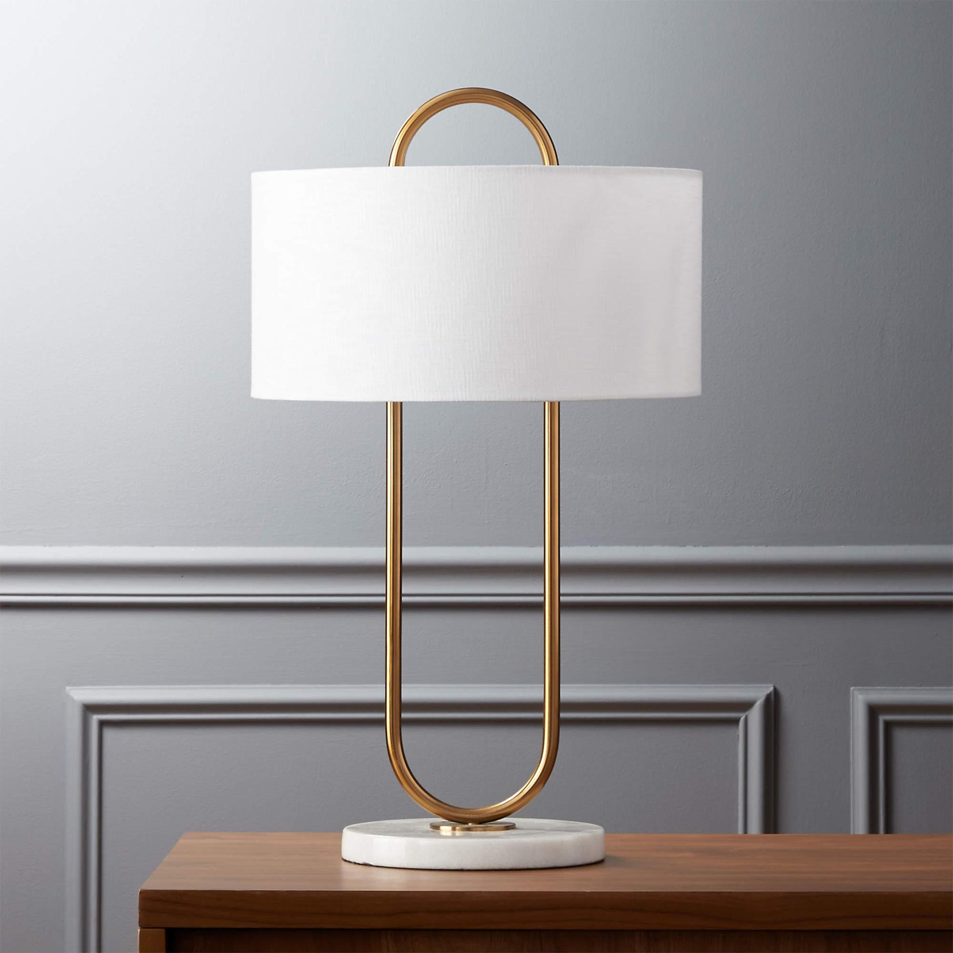 Ripj Marble Fabric Table Lamp-Neutral Decor