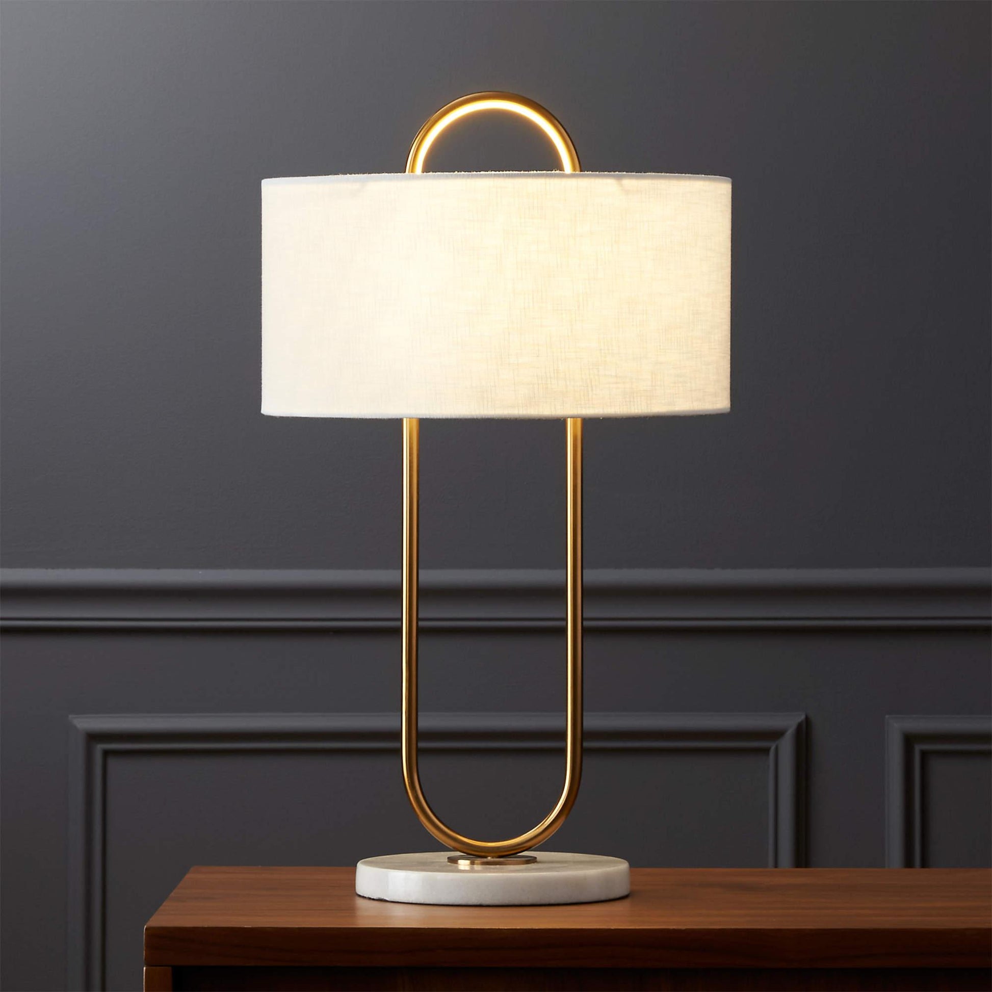 Ripj Marble Fabric Table Lamp-Neutral Decor