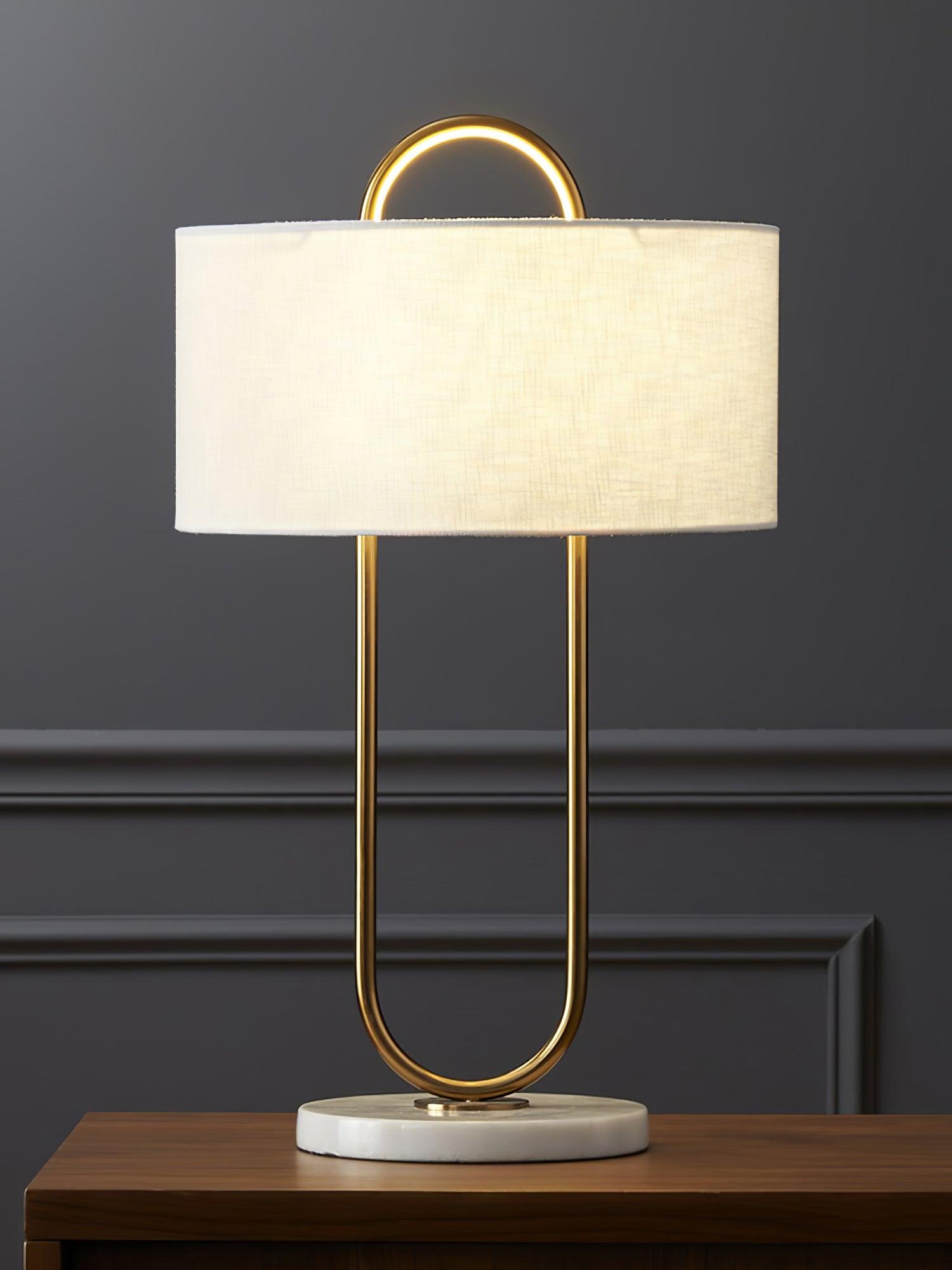 Ripj Marble Fabric Table Lamp-Neutral Decor