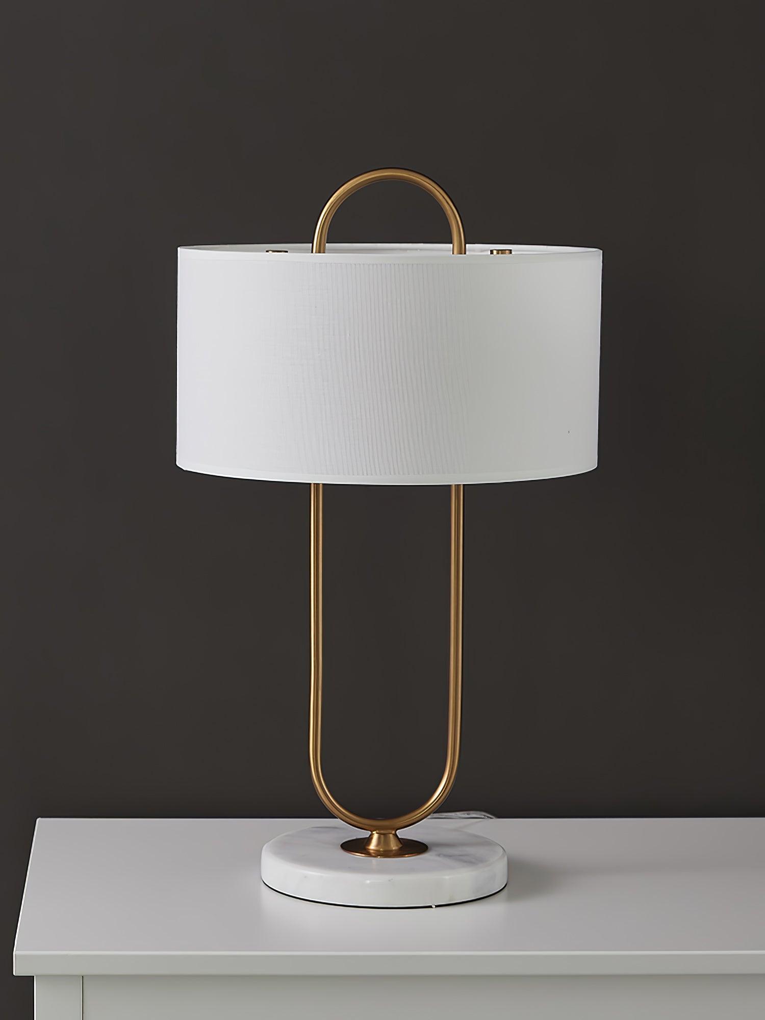 Ripj Marble Fabric Table Lamp-Neutral Decor