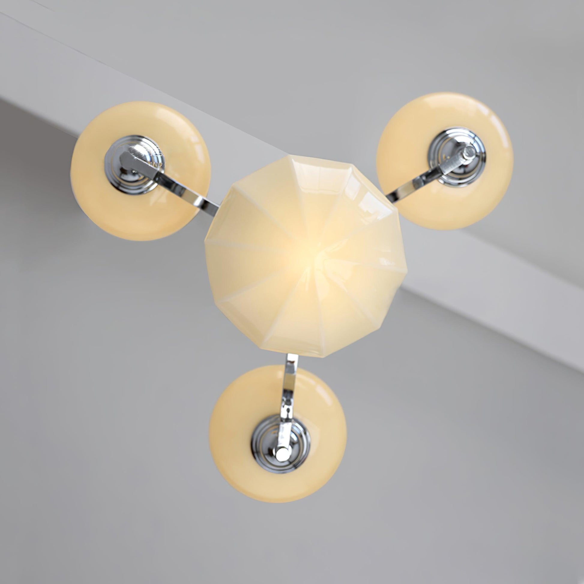 Lustra Chandelier Warre Satin Nickel Glass Iron-Neutral Decor