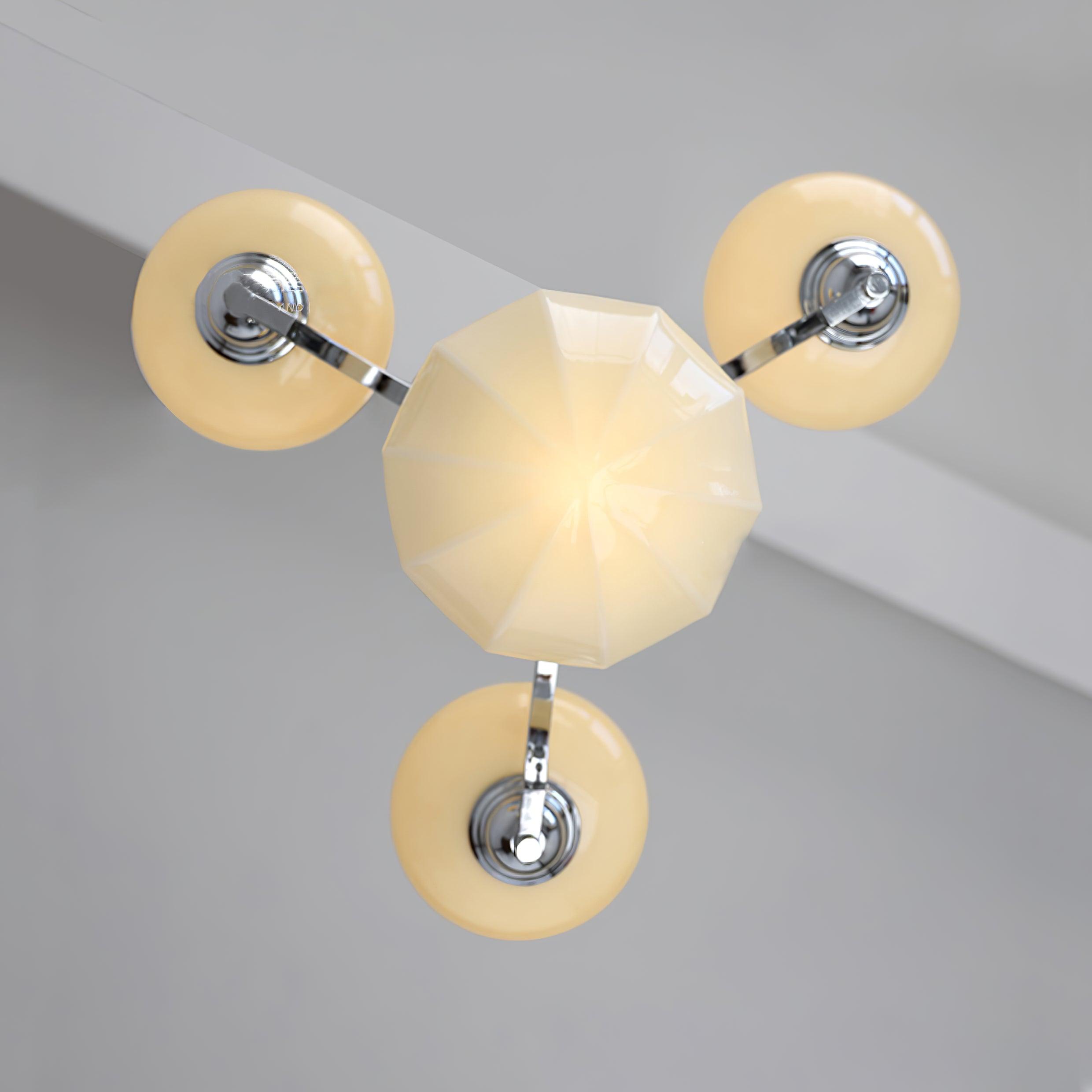 Lustra Chandelier Warre Satin Nickel Glass Iron-Neutral Decor