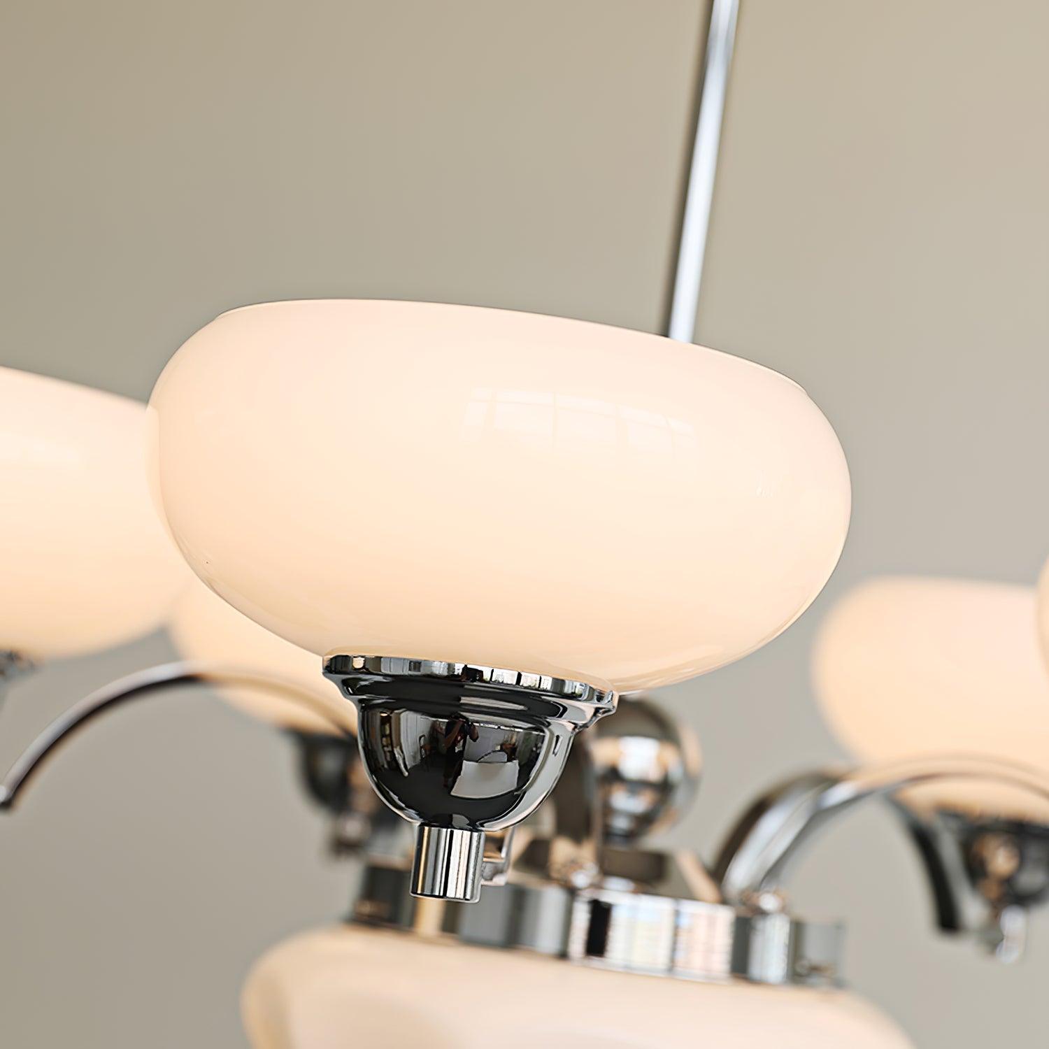 Lustra Chandelier Warre Satin Nickel Glass Iron-Neutral Decor