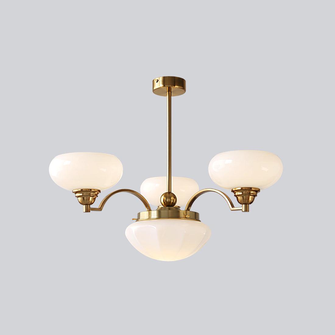 Lustra Chandelier Warre Satin Nickel Glass Iron-Neutral Decor
