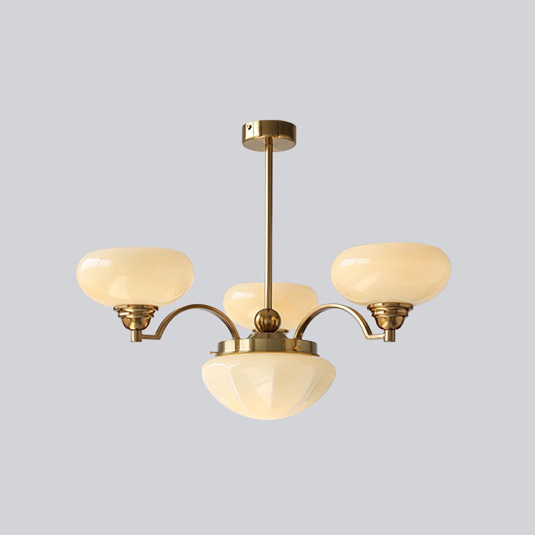 Lustra Chandelier Warre Satin Nickel Glass Iron-Neutral Decor