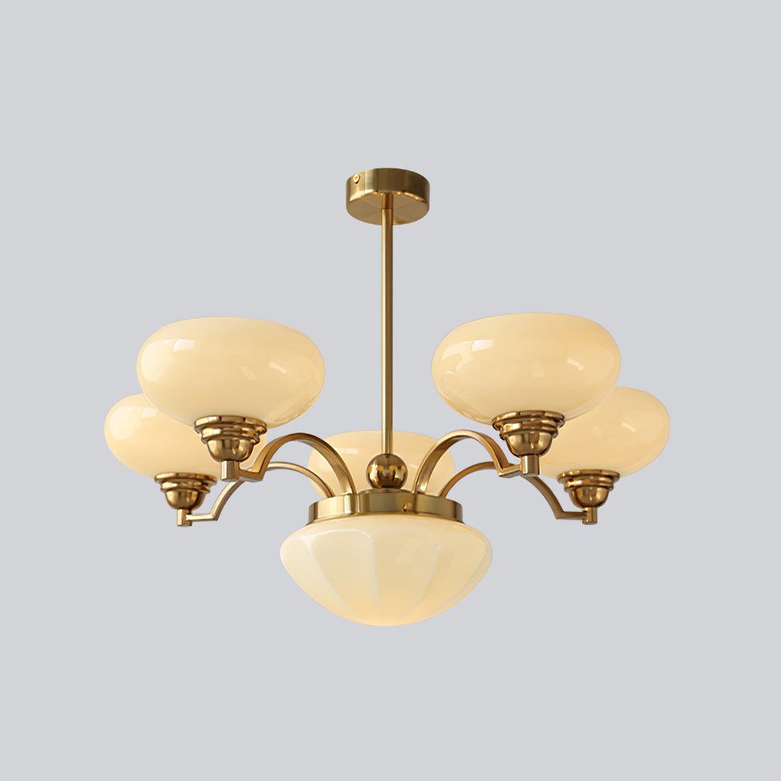Lustra Chandelier Warre Satin Nickel Glass Iron-Neutral Decor