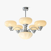 Lustra Chandelier Warre Satin Nickel Glass Iron-Neutral Decor
