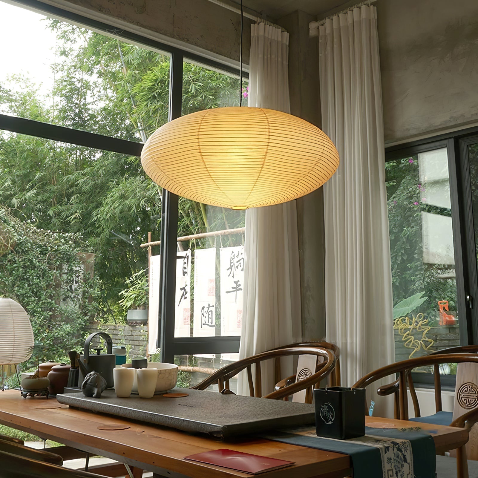 Lustra Pendant Lamp Paper for Living Room-Neutral Decor