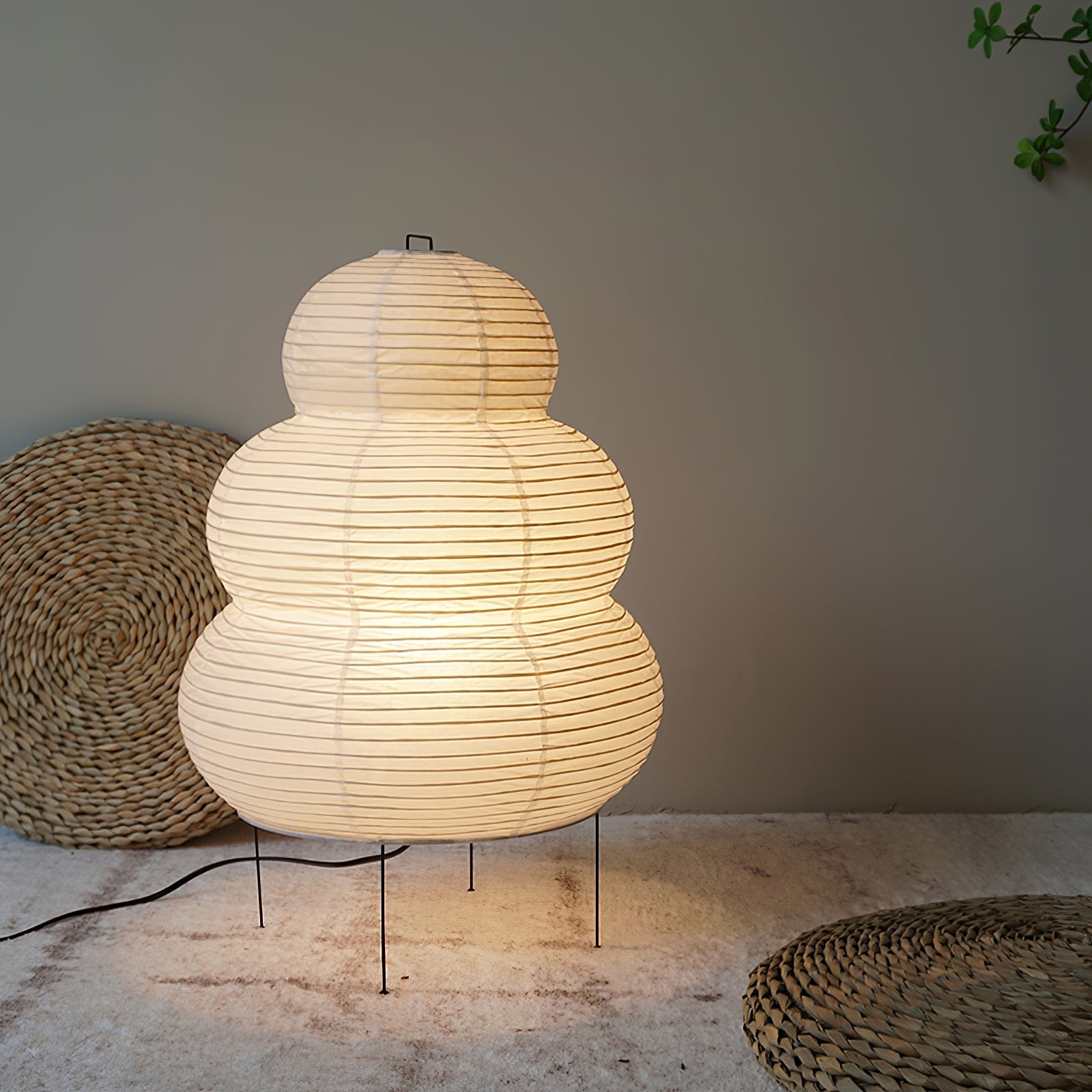 Tranquilux Paper Japanese-Inspired Table Lamp-Neutral Decor