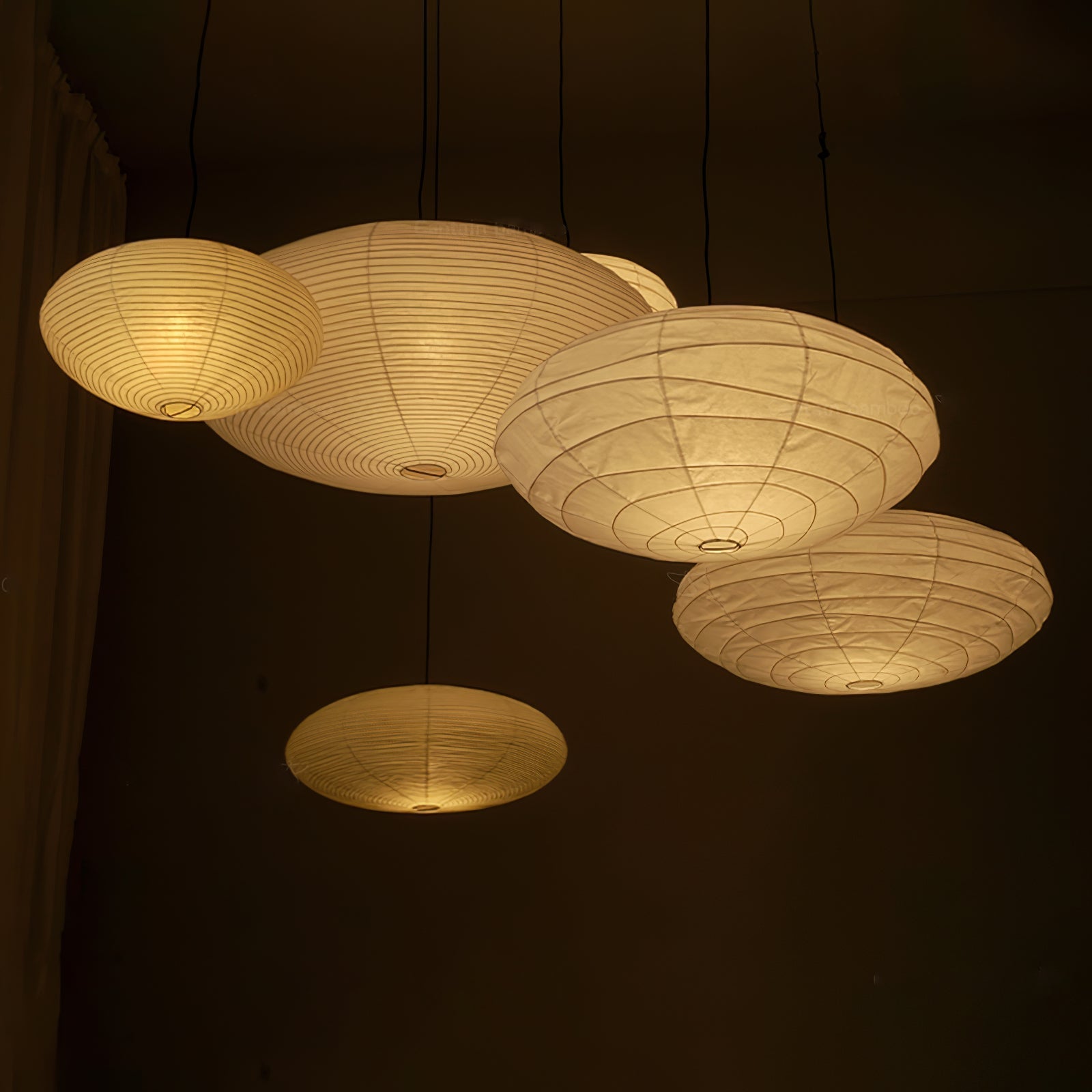 Orba Washi Paper 15A Pendant Light-Neutral Decor