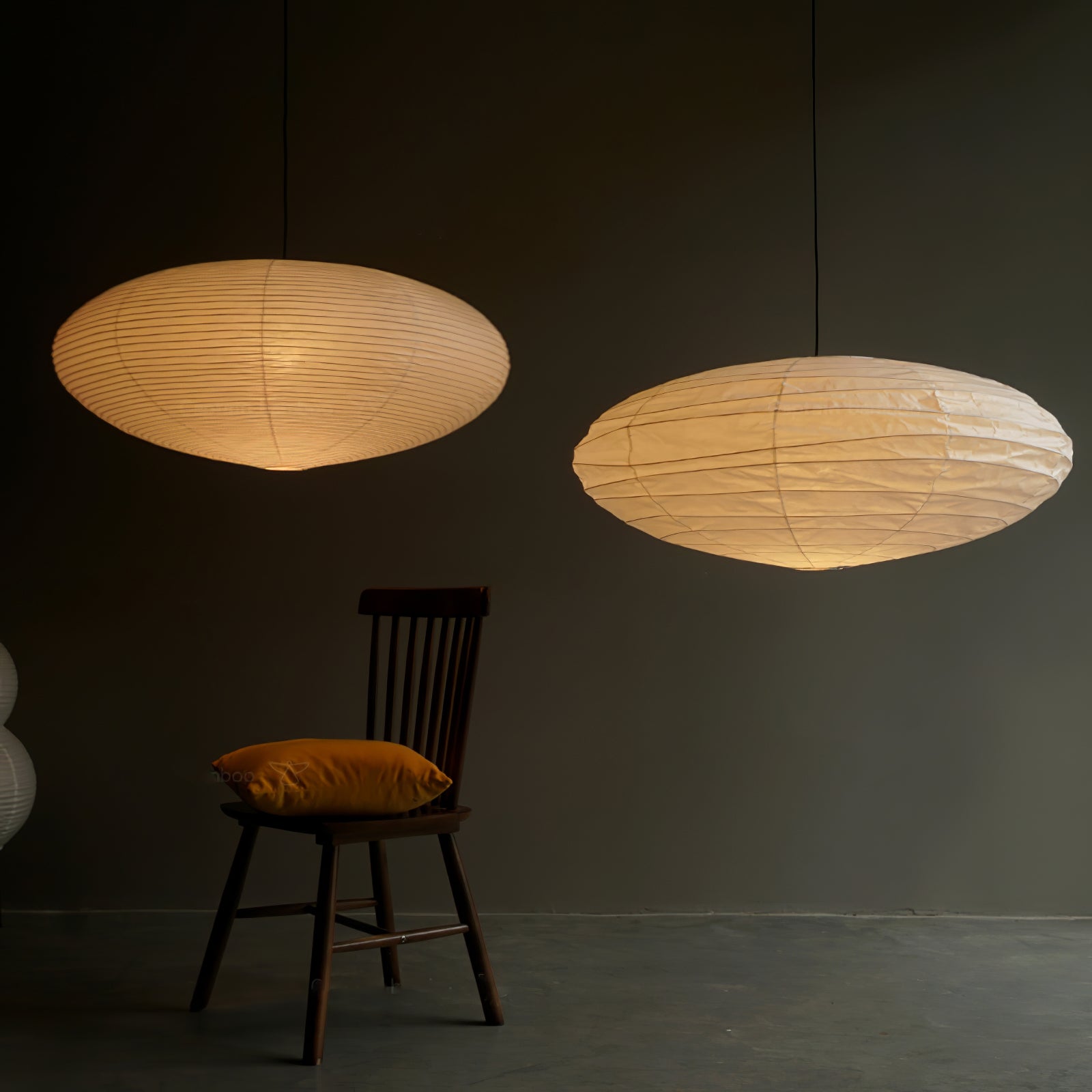 Orba Washi Paper 15A Pendant Light-Neutral Decor