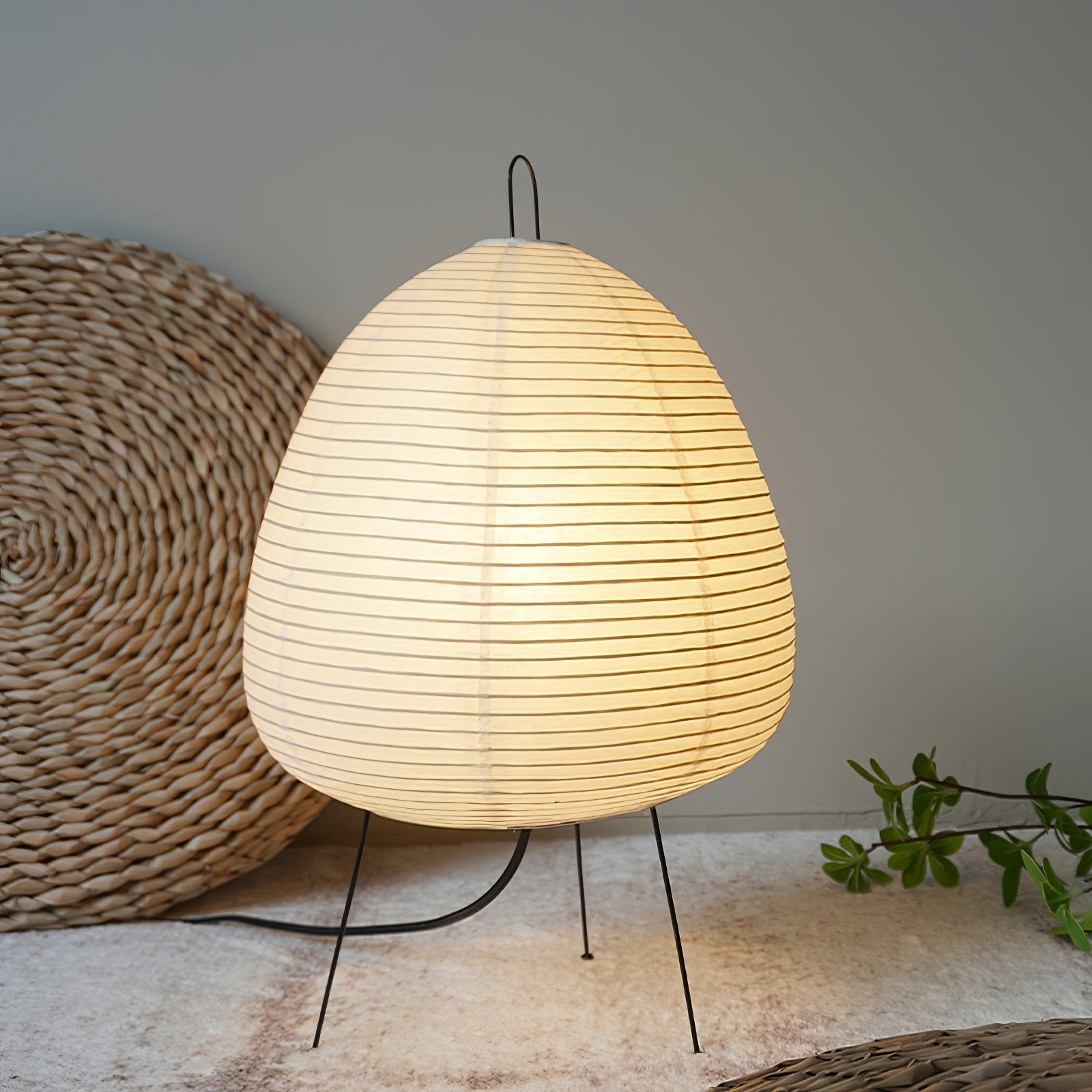 Tranquilux Paper Japanese-Inspired Table Lamp-Neutral Decor