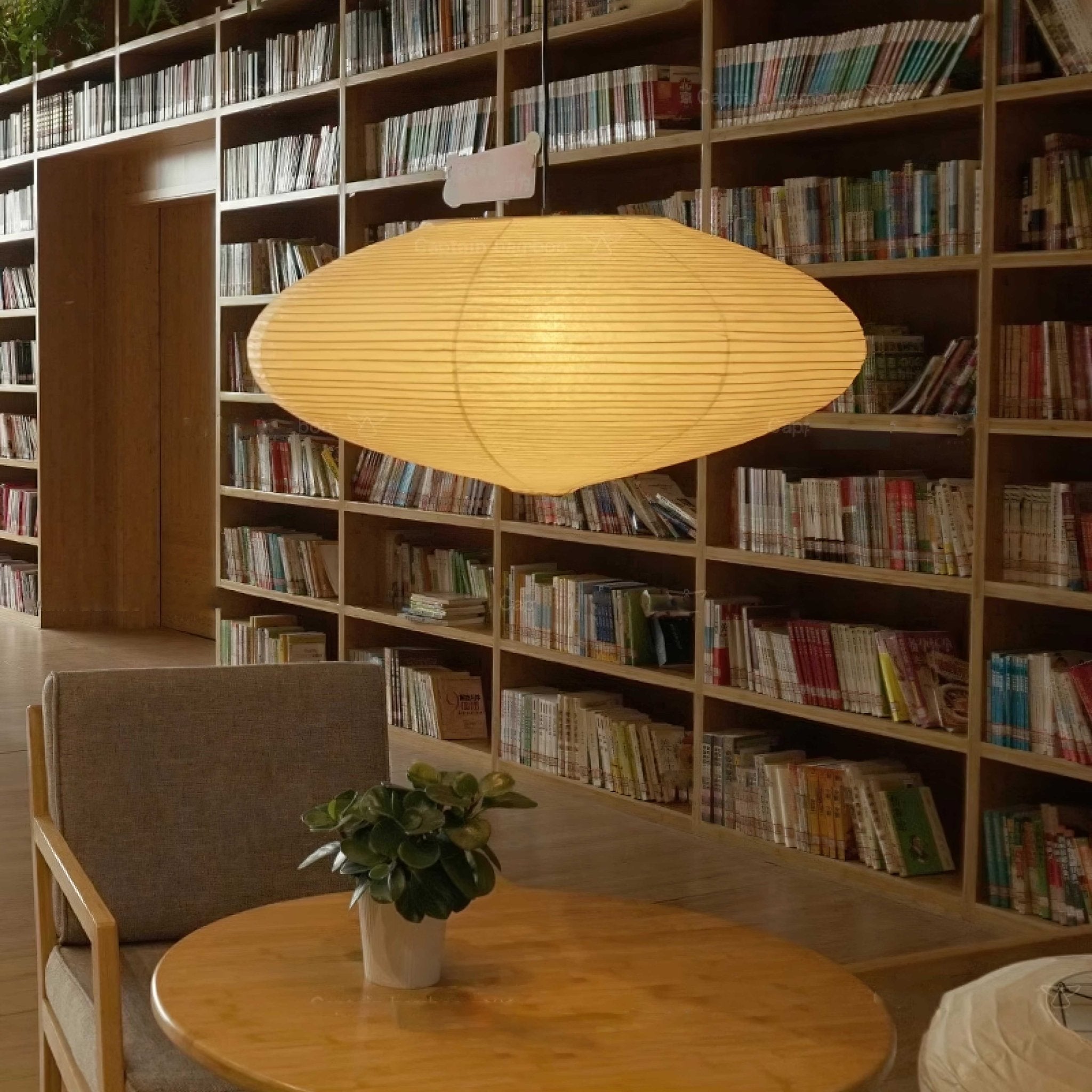 Orba Washi Paper 15A Pendant Light-Neutral Decor