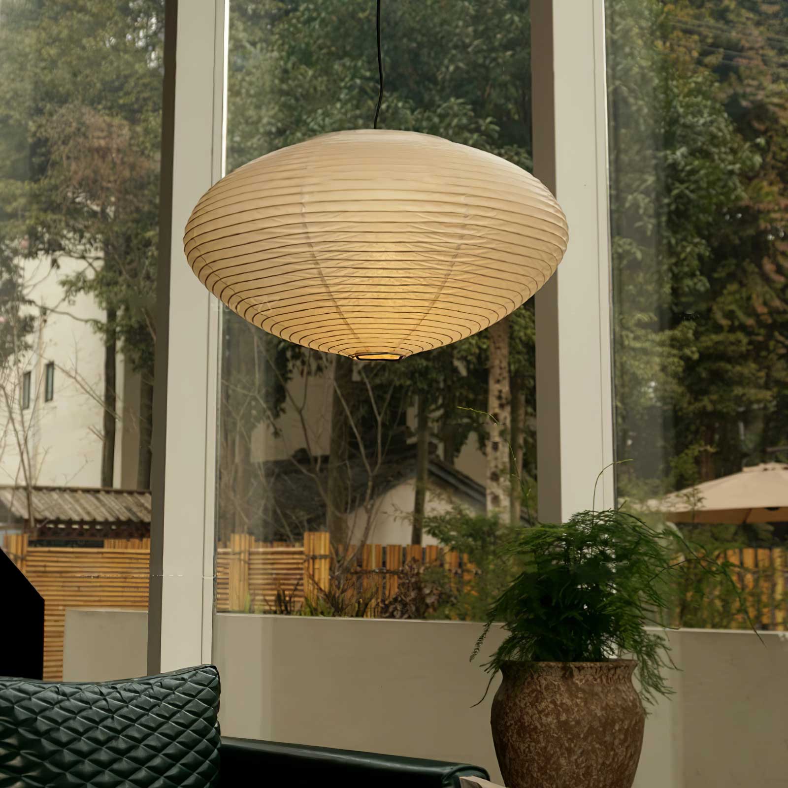 Orba Washi Paper 15A Pendant Light-Neutral Decor