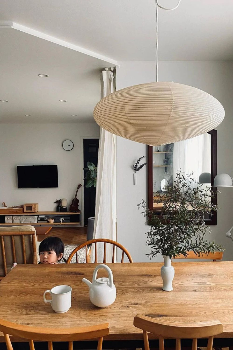 Orba Washi Paper 15A Pendant Light-Neutral Decor