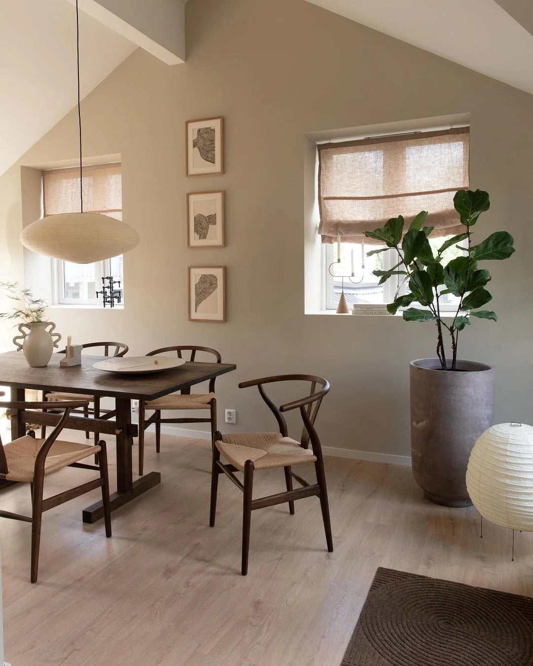 Orba Washi Paper 15A Pendant Light-Neutral Decor