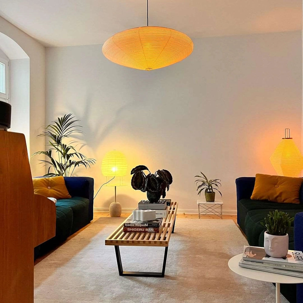 Orba Washi Paper 15A Pendant Light-Neutral Decor
