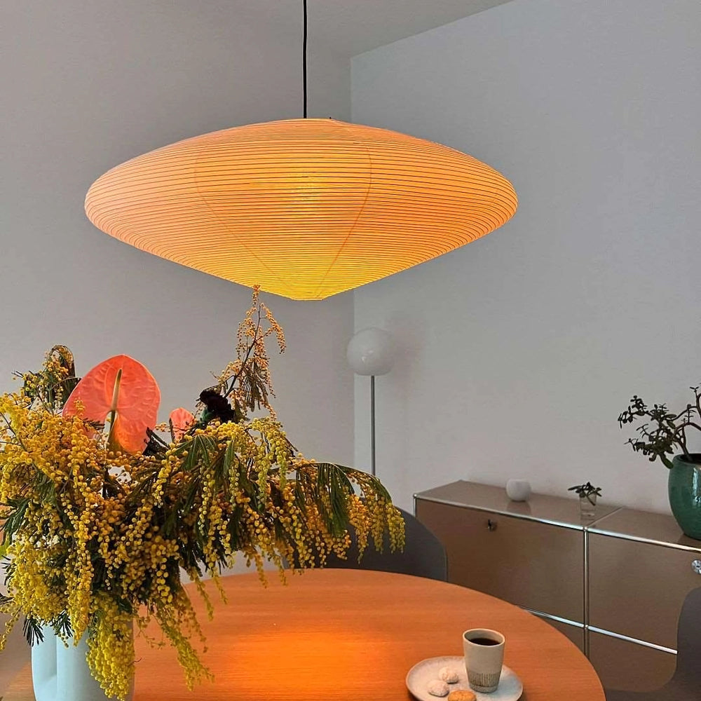 Orba Washi Paper 15A Pendant Light-Neutral Decor
