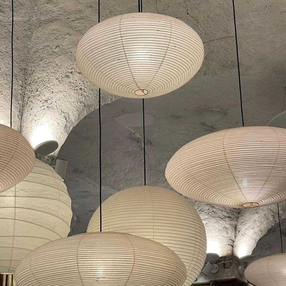 Orba Washi Paper 15A Pendant Light-Neutral Decor