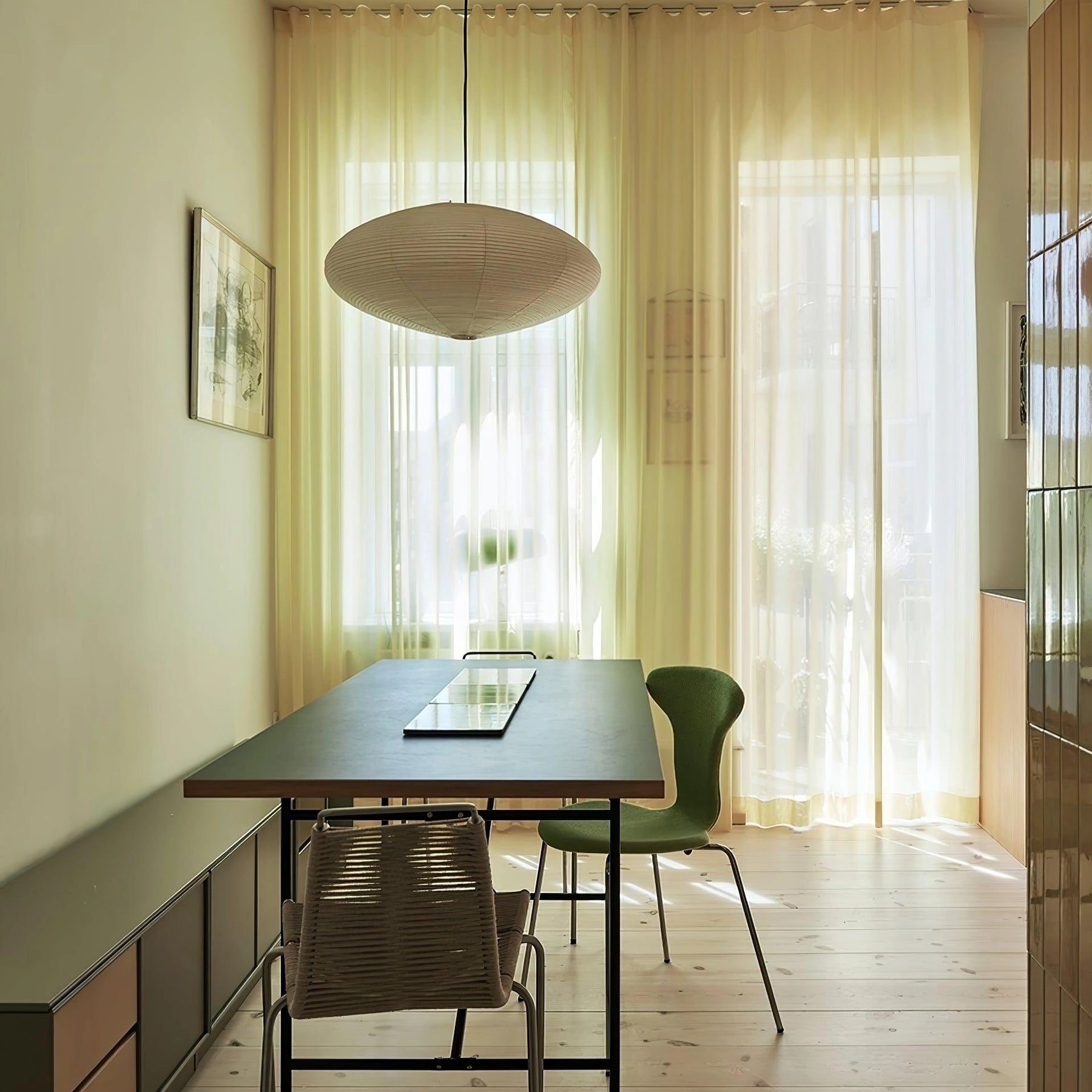Orba Washi Paper 15A Pendant Light-Neutral Decor